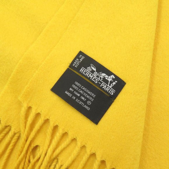 HERMES Yellow Scarf - Picture 5 of 6